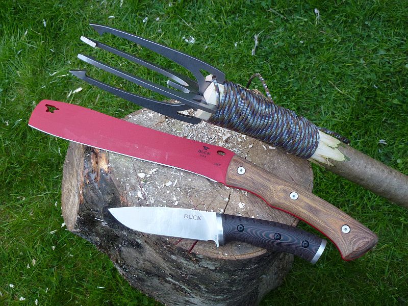 Buck Selkirk, Compadre Chopping Froe and Fishing Spear